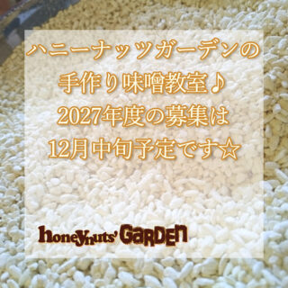 2027年度【福岡】厳選素材の手作り味噌教室☆